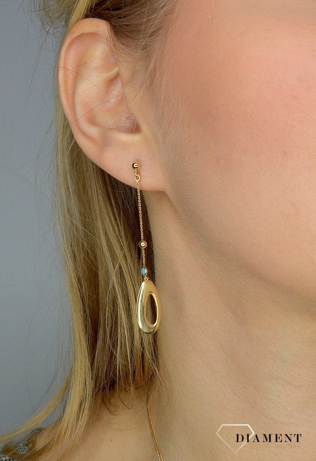 Złote kolczyki próby 585 wisząceOROZ900470.jpg